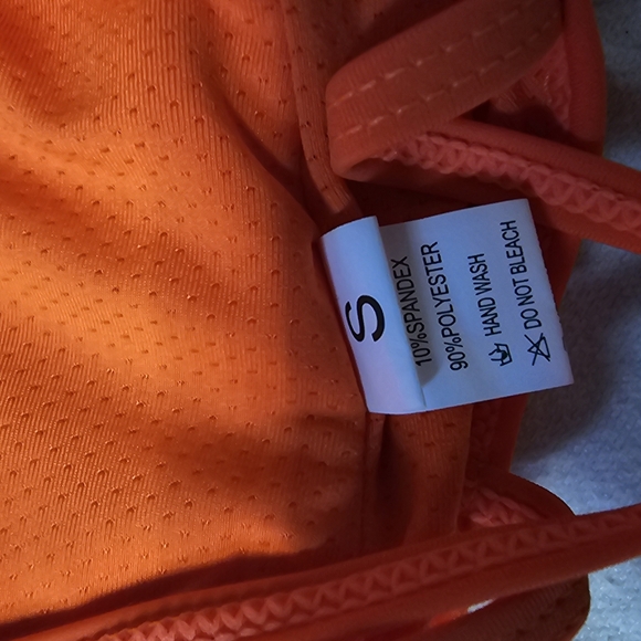 Vibrant Orange Womans One Piece Swimsuit S NWOT - Picture 3 of 3